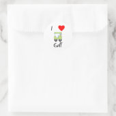 I Love Golf (4) ラウンドシール (バッグ)
