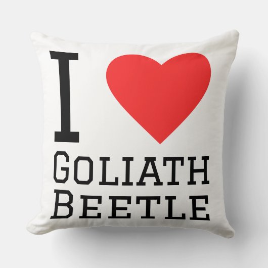 I love Goliath beetle クッション (正面)