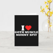 I Love Goth Muscle Mommy St  カード (黄色い花)