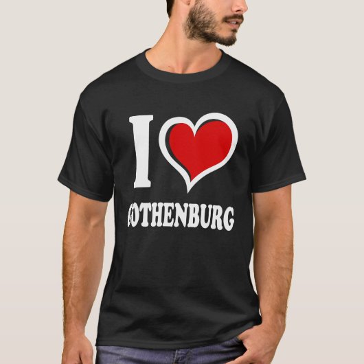 I Love Gothenburg Iハート Tシャツ (正面)