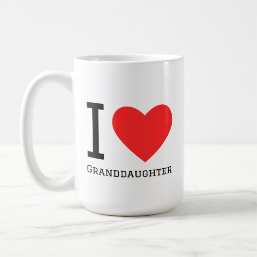 I love granddaughter コーヒーマグカップ (左)