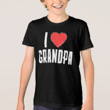 I Love GRANDPA Kids T-Shirt - Gift for Grandpa