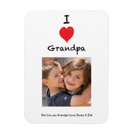 I Love Grandpa Photo Magnet Keepsake マグネット