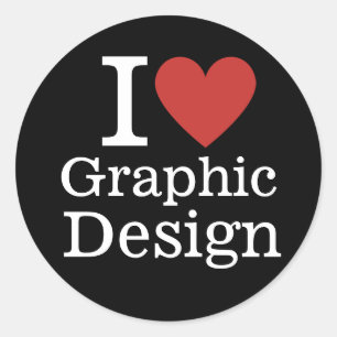 I Love ❤️ Graphic System for Student/Faculty ラウンドシール