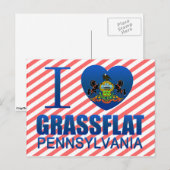I Love Grassflat、PA ポストカード (正面/裏面)
