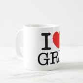 I Love Gre - mug / tasse コーヒーマグカップ (正面左)
