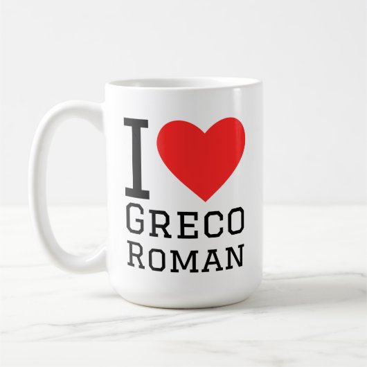 I love Greco Roman コーヒーマグカップ (左)