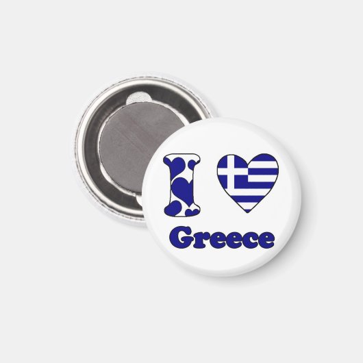 I love Greece magnet マグネット (正面/裏面)
