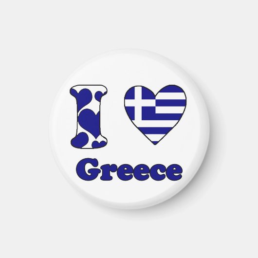 I love Greece magnet マグネット (正面)