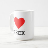 I love Greek  コーヒーマグカップ (正面左)