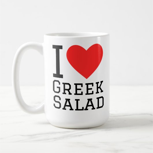I love greek salad コーヒーマグカップ (左)