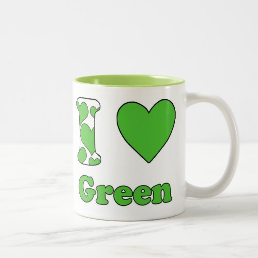 I love Green ツートーンマグカップ (右)