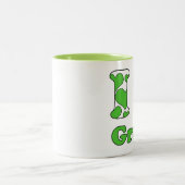 I love Green ツートーンマグカップ (中央)