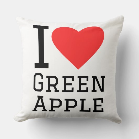 I love green apple クッション (正面)