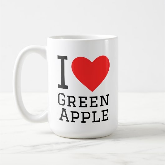I love green apple コーヒーマグカップ (左)