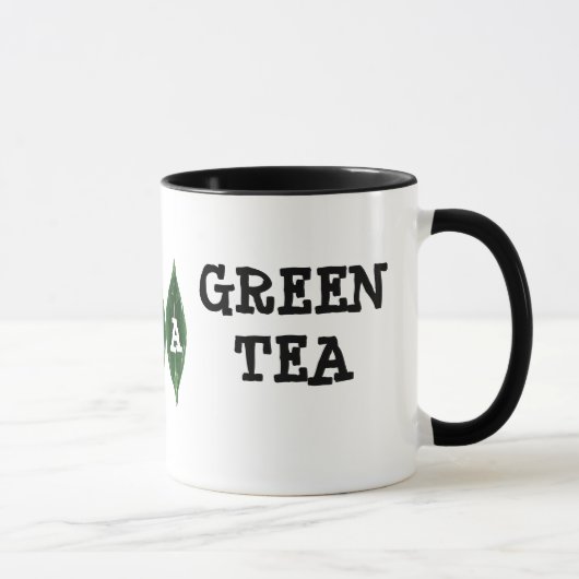 I Love Green Tea Mug – カスタマイズ可能なマグカップ マグカップ (右)