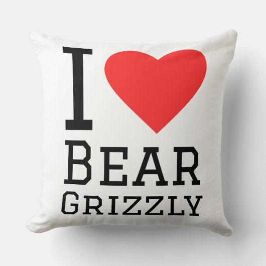 I love grizzly bear クッション (正面)
