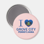 I Love Grove City, PA マグネット (正面/裏面)