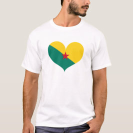 I Love Guiana Flag Tシャツ