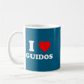 I Love Guidos Funny Italian American Quote コーヒーマグカップ (左)