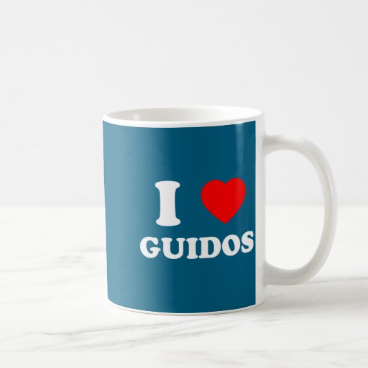 I Love Guidos Funny Italian American Quote コーヒーマグカップ (右)