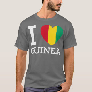 I Love GUINEA Flag Heart special T for Guinea Lov Tシャツ