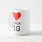I love Guinea pig コーヒーマグカップ (正面左)