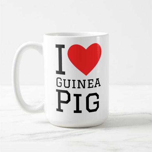 I love Guinea pig コーヒーマグカップ (左)