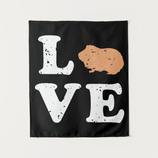 I Love Guinea Pigs Essential タペストリー (正面)