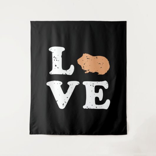 I Love Guinea Pigs Essential タペストリー (正面)