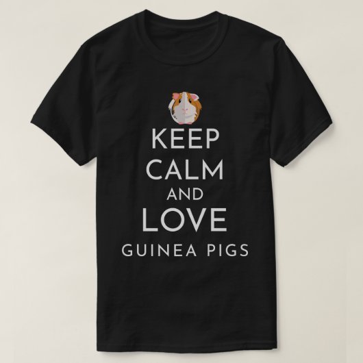 I Love Guinea Pigs - Graphic Novelty Design Premiu Tシャツ (デザイン正面)