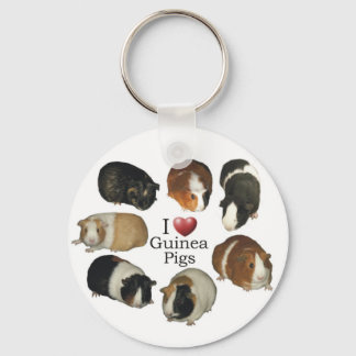 I Love Guinea Pigs - Keychain キーホルダー