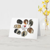 I Love Guinea Pigs - NoteCard カード (黄色い花)