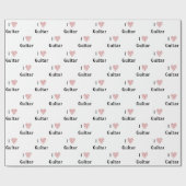 I Love Guitar赤いハート・オブ・ミュージック ラッピングペーパー (フラット)