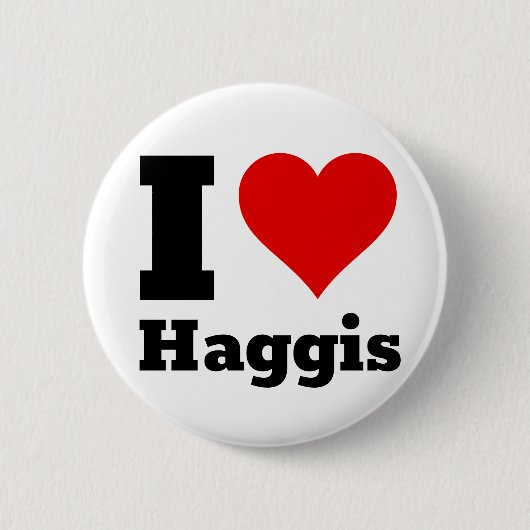 I Love Haggisボタン 缶バッジ (正面)