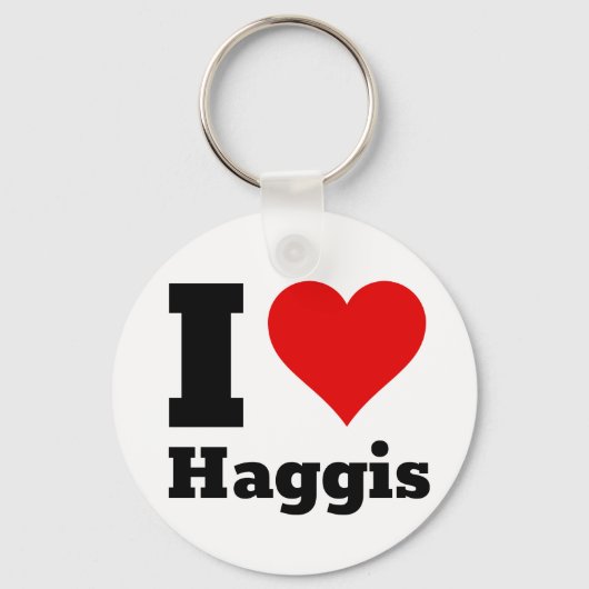 I Love Haggis Keychain キーホルダー (正面)