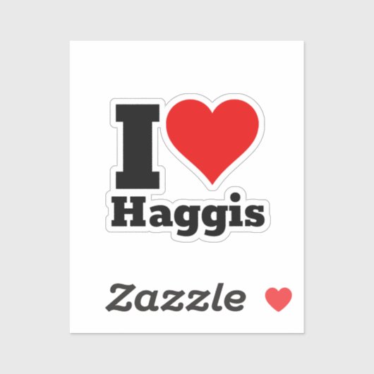 I Love Haggis Squareステッカー シール (シート)