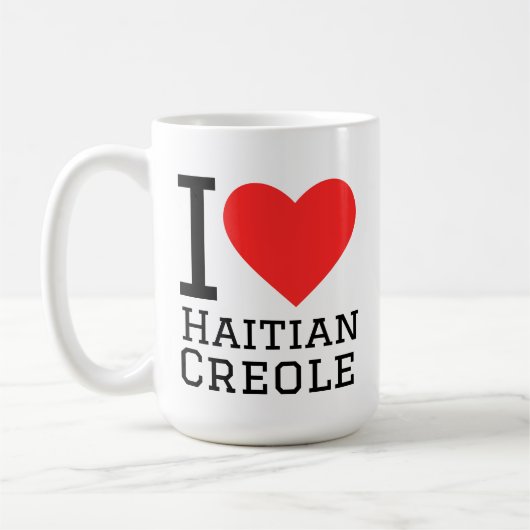 I love haitian creole  コーヒーマグカップ (左)