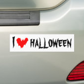 I Love Halloweenのカスタマイズがおもしろい可能 バンパーステッカー (車上)