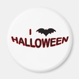 I Love Halloween (こうもり) マグネット