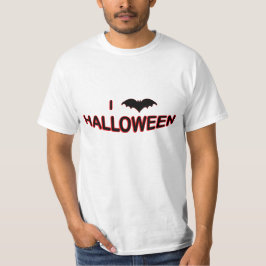 I Love Halloween (こうもり) Tシャツ