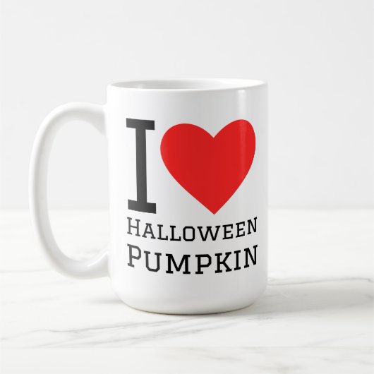 I love Halloween pumpkin  コーヒーマグカップ (左)
