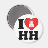 I Love Hamburg (HH) マグネット (正面/裏面)