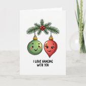 I Love Hanging with you funny Christmas Card カード (正面)