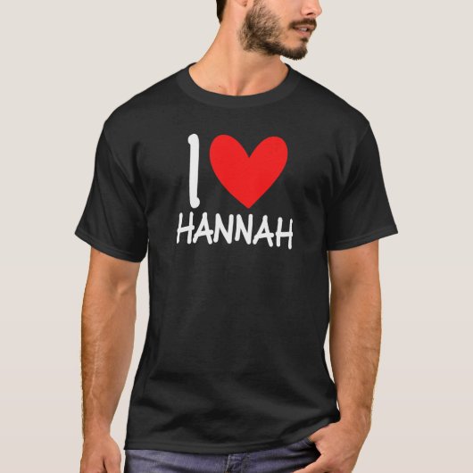 I Love Hannah名女パーソナライズされた女Bff Fri Tシャツ (正面)