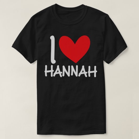 I Love Hannah名女パーソナライズされた女Bff Fri Tシャツ (デザイン正面)