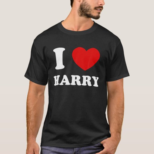 I Love Harry IハートハリーおもしろいTシャツ Tシャツ (正面)