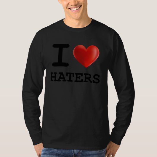 I Love HATERS Heart    Present Tシャツ (正面)