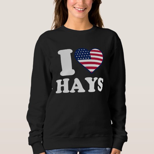 I love Hays I heart Hays スウェットシャツ (正面)