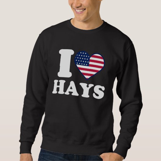 I love Hays I heart Hays スウェットシャツ (正面)